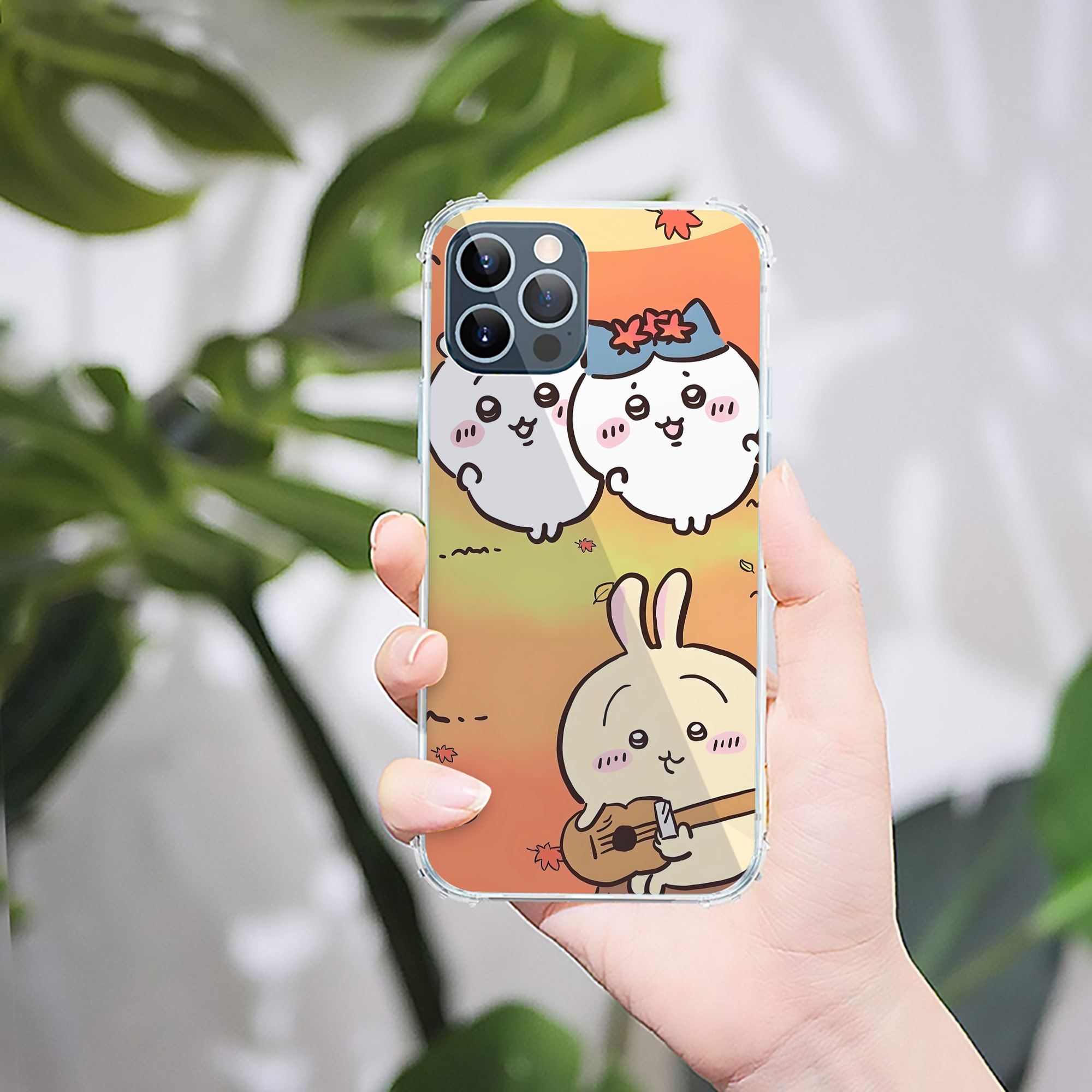 （画像用） ちいかわ Chii-kawa 【iPhone 12シリーズ対応】透明スマホケース（クリアソフトケース）